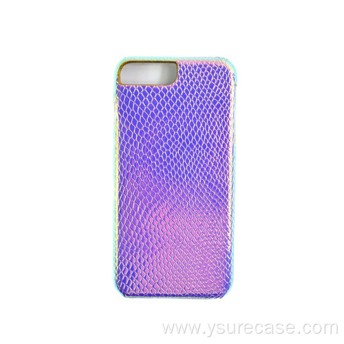 Simple design Bling leather oil side phone case